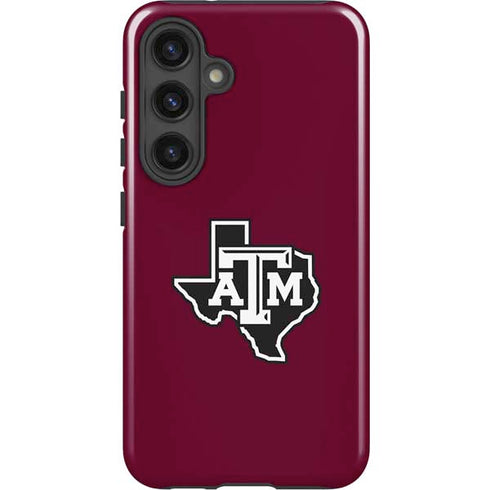 Texas A&M University Black Logo Galaxy S25 Impact Case